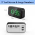 Digital Alarm Clock LED Screen Alarm Settings Snooze USB Port Bedroom Alarm Clock white