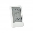 Digital Alarm Clock Lcd Large Screen Time Date Display Temperature Humidity Monitor Desk Clock 9032 white