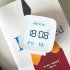 Digital Alarm Clock Time Date Display Electronic Temperature Humidity Monitor For Bedroom Home Office Decor White