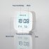Digital Alarm Clock Time Date Display Electronic Temperature Humidity Monitor For Bedroom Home Office Decor White