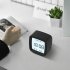 Digital Alarm Clock Time Date Display Electronic Temperature Humidity Monitor For Bedroom Home Office Decor White