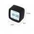 Digital Alarm Clock Time Date Display Electronic Temperature Humidity Monitor For Bedroom Home Office Decor black