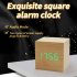 Digital Alarm Clock Wooden Electronic LED Time Display Silence Voice Control Multifunctional Smart Alarm Clock With Adjustable Brightness Electronic Desktop Clo