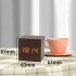 Digital Alarm Clock Wooden Electronic LED Time Display Silence Voice Control Multifunctional Smart Alarm Clock With Adjustable Brightness Electronic Desktop Clo
