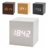 Digital Alarm Clock Wooden Electronic LED Time Display Silence Voice Control Multifunctional Smart Alarm Clock With Adjustable Brightness Electronic Desktop Clo