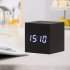 Digital Alarm Clock Wooden Electronic LED Time Display Silence Voice Control Multifunctional Smart Alarm Clock With Adjustable Brightness Electronic Desktop Clo