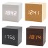 Digital Alarm Clock Wooden Electronic LED Time Display Silence Voice Control Multifunctional Smart Alarm Clock With Adjustable Brightness Electronic Desktop Clo
