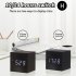 Digital Alarm Clock Wooden Electronic LED Time Display Silence Voice Control Multifunctional Smart Alarm Clock With Adjustable Brightness Electronic Desktop Clo