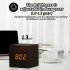 Digital Alarm Clock Wooden Electronic LED Time Display Silence Voice Control Multifunctional Smart Alarm Clock With Adjustable Brightness Electronic Desktop Clo