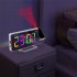Digital Alarm Clock with 5v 1a USB Port 6 Levels Adjustable Brightness Clear LED Display Clock Black