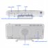 Digital Alarm Clock with 5v 1a USB Port 6 Levels Adjustable Brightness Clear LED Display Clock White