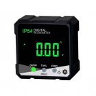 Digital Angle Finder LCD Backlight Display Cube Inclinometer CR20323V Lithium Battery Powered Table Saw Miter Protractor Woodworking Measuring Tool green DLW30-GRD