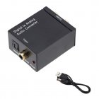 Digital Audio Decoder Amplifier Portable 3.5mm Jack Coaxial Fiber Digital To Analog Audio Aux-rca L/r Converter black