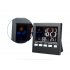 Digital Backlight LCD Travel Alarm Clock  Indoor Thermometer with Sound and Motion Sensor  Weather Temperature Humidity Date Calendar Display  Snooze Function