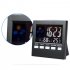 Digital Backlight LCD Travel Alarm Clock  Indoor Thermometer with Sound and Motion Sensor  Weather Temperature Humidity Date Calendar Display  Snooze Function