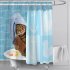 Digital Cat Printing Shower  Curtain For Bathroom Decor For Women Men Kids Girls Hand drawn cat 150 180cm