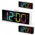 Digital Clock Large LED Number Time Display Clock Dynamic RGB Color Changing Electronic Clocks with 3 Weekday Modes Black