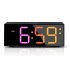 Digital Clock Large LED Number Time Display Clock Dynamic RGB Color Changing Electronic Clocks with 3 Weekday Modes Black