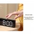 Digital Clock Large LED Number Time Display Clock Dynamic RGB Color Changing Electronic Clocks with 3 Weekday Modes Black