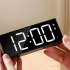 Digital Clock Large LED Number Time Display Clock Dynamic RGB Color Changing Electronic Clocks with 3 Weekday Modes Black