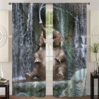 Digital Elephant Printing Curtains Decorative Windows Hanging Drapes  Ethnic Tapestry Curtains Room Darkening Panels For Living Room 137 245cm  single piece 