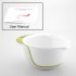 Digital Food Scale has a Measuring Bowl and you can use it with the Free App for iOS Android Devices