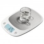 Digital Kitchen Scale  5000g 1g Stainless Steel Electric Kitchen Food Scale High precision Baking Scale LCD Backlight Display white
