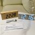 Digital LED Alarm Clock Mirror USB Battery Dual Power 2 Levels Adjustable Brightness Desk Clock For Office Travel White shell colorful