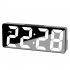 Digital LED Alarm Clock Mirror USB Battery Dual Power 2 Levels Adjustable Brightness Desk Clock For Office Travel White shell colorful