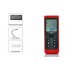 Digital Laser Distance Meter   distance  area and volumetric measuring  0 05 to 40 meters  tilt sensor at plus or minus 45 degrees  