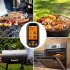 Digital Lcd Thermometer With Dual Stainless Steel Probes Timer Alarm 328ft For Cooking Grilling Smoker Grill Oven Black with orange backlight