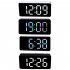 Digital Led Alarm Clock Voice Control Battery USB Dual Power Adjustable Brightness Mute For Teens Bedrooms Bedside Black   colorful