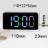 Digital Led Alarm Clock Voice Control Battery USB Dual Power Adjustable Brightness Mute For Teens Bedrooms Bedside Black   colorful