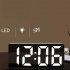 Digital Led Alarm Clock Voice Control Battery USB Dual Power Adjustable Brightness Mute For Teens Bedrooms Bedside Black   colorful