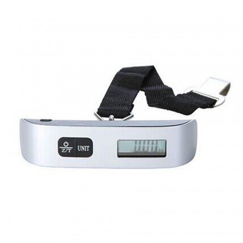 Digital Luggage Scale with LCD Backlight Portable Best for Travel (Silver)