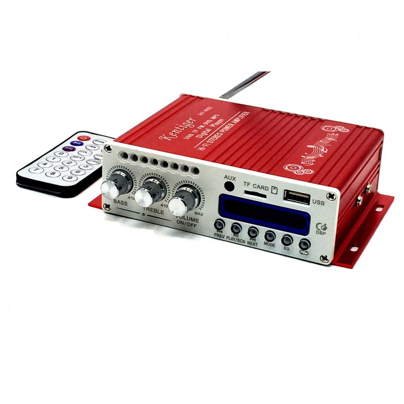 Digital Mini Bluetooth Stereo Amplifier Red