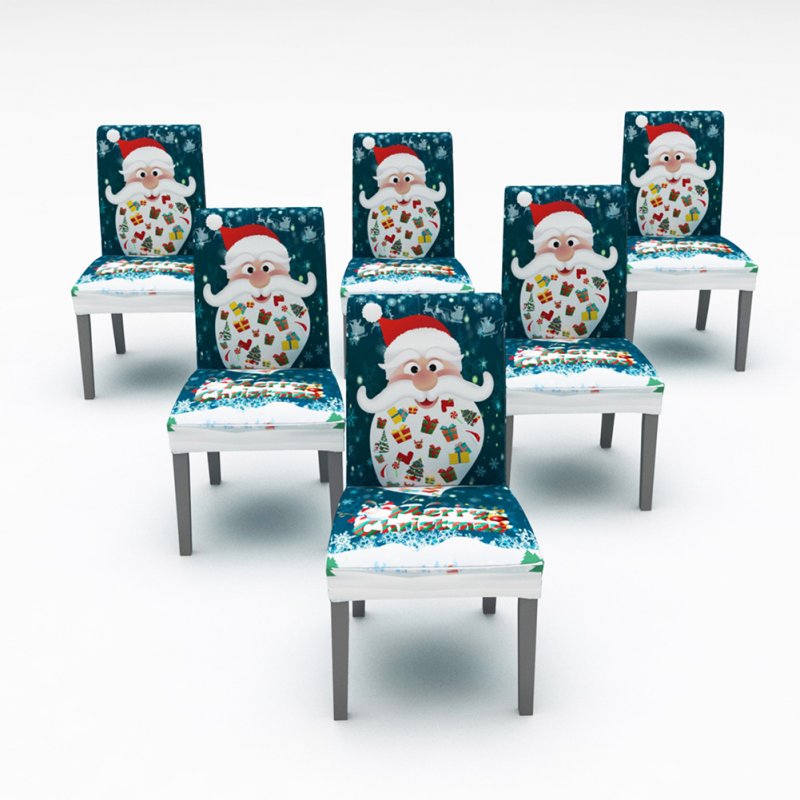 Digital Printing Stretch Chair Cover/Dining Table Cover Home Kitchen Christmas Decoration Chair cover is a single package