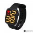 Digital  Smart  Sport  Watch Fashion Small Square Waterproof Touch Sports Led Electronic Wristwatch Gray Yellow light