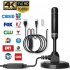 Digital TV Antenna Hdtv with Amplifier 3600 Mile Range Indoor Outdoor Amplified Antenna Black