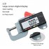 Digital Thickness Gauge  0 5 Inch 12 7mm  Resolution 0 0005  0 01mm  Inch Millimeter Conversion Thickness Gauge Measuring Tool For Paper  PU Leather  Metal Plat