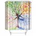 Digital Tree Printing Shower  Curtain Waterproof Cloth Fabric Bathroom Decor 180 180cm