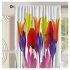 Digital Tulip Printing Blackout Curtain For Living Room Bedroom Drapes 137 245cm  single piece 