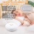 Digital Vibrating Clock LED Alarm Clock Electronic LED Time Display Multifunctional Electronic Clocks For Bedside Dorm White