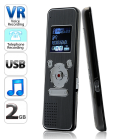 Digital Voice and Telephone Recorder comes with 2GB internal Flash Memory  FM radio and MP3 player format at a lower cost  