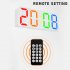 Digital Wall Clock 12 24 Hour Format With Automatic Night Mode LED Big Digits Clock For Farmhouse Kitchen Office Black Shell Symphony