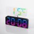 Digital Wall Clock 12 24 Hour Format With Automatic Night Mode LED Big Digits Clock For Farmhouse Kitchen Office Black Shell Symphony