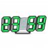 Digital  Wall  Clock 3d Stereo Led Display Desktop Alarm Clock Living Room Electronic Clock Green numbers Black appearance