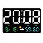 Digital Wall Clock 9.8 inch LED Display Adjustable Brightness Clock Alarm Clock