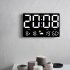 Digital Wall Clock 9 8 inch LED Display Adjustable Brightness Clock with Temperature Humidity Alarm Clock White Light