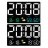 Digital Wall Clock 9 8 inch LED Display Adjustable Brightness Clock with Temperature Humidity Alarm Clock White Light
